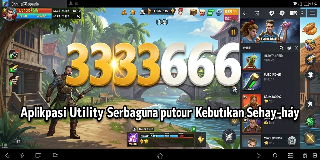 Tampilan antarmuka aplikasi Utility 333666 yang ramah pengguna dan intuitif.