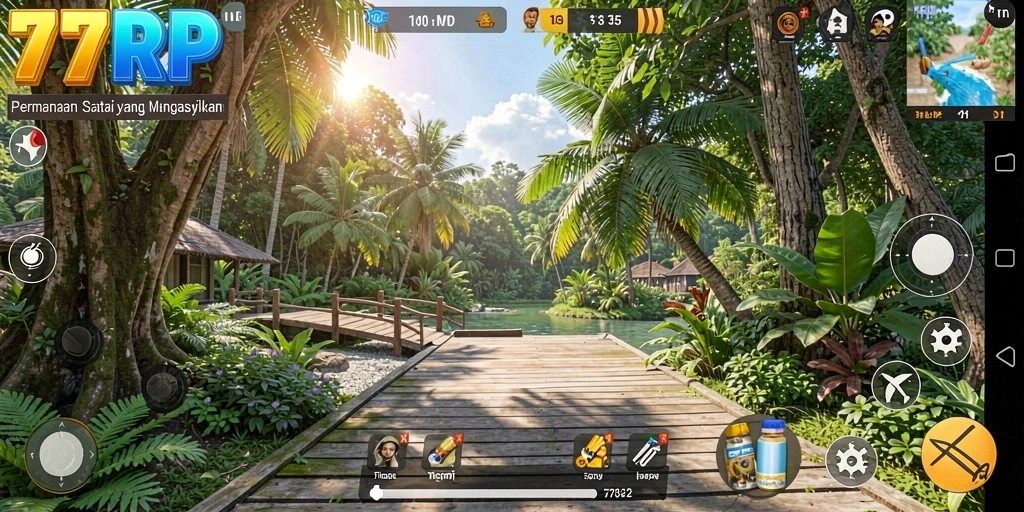 Screenshot gameplay 77RP menampilkan pengalaman bermain yang menyenangkan dan santai.