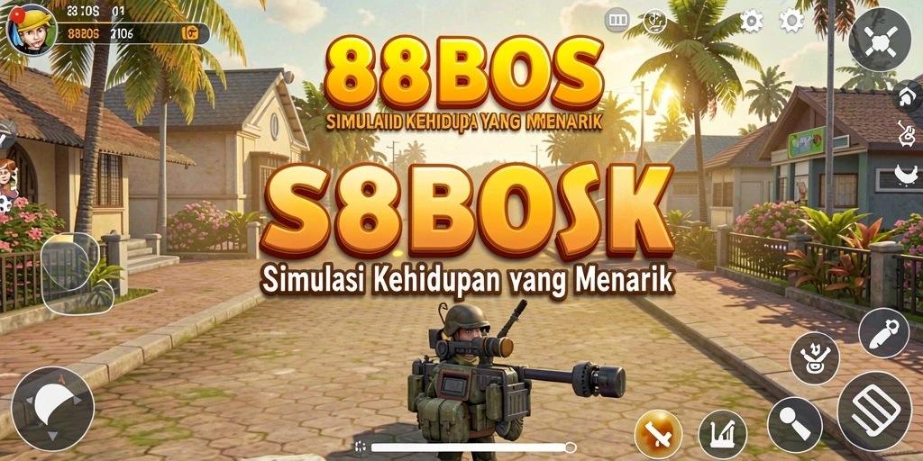 Tampilan gameplay menarik dari 88BOS yang menonjolkan simulasi kehidupan.