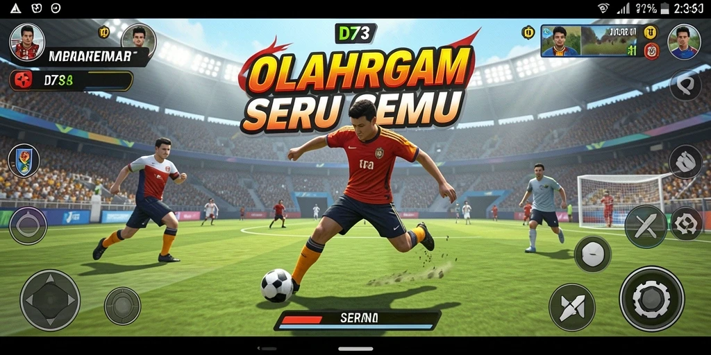 Pengalaman gameplay seru dalam D73 dengan grafis olahraga yang memukau.