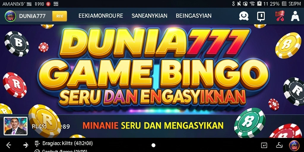Screenshot gameplay DUNIA777 dengan tampilan bingo yang menarik.