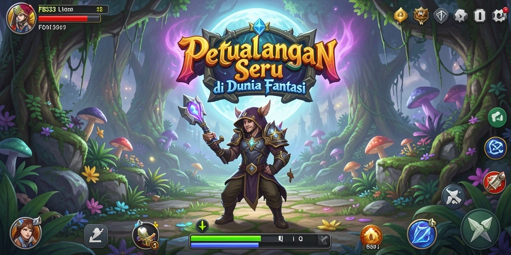 Tampilan gameplay FB333 yang menarik dengan dunia fantasi yang menawan.