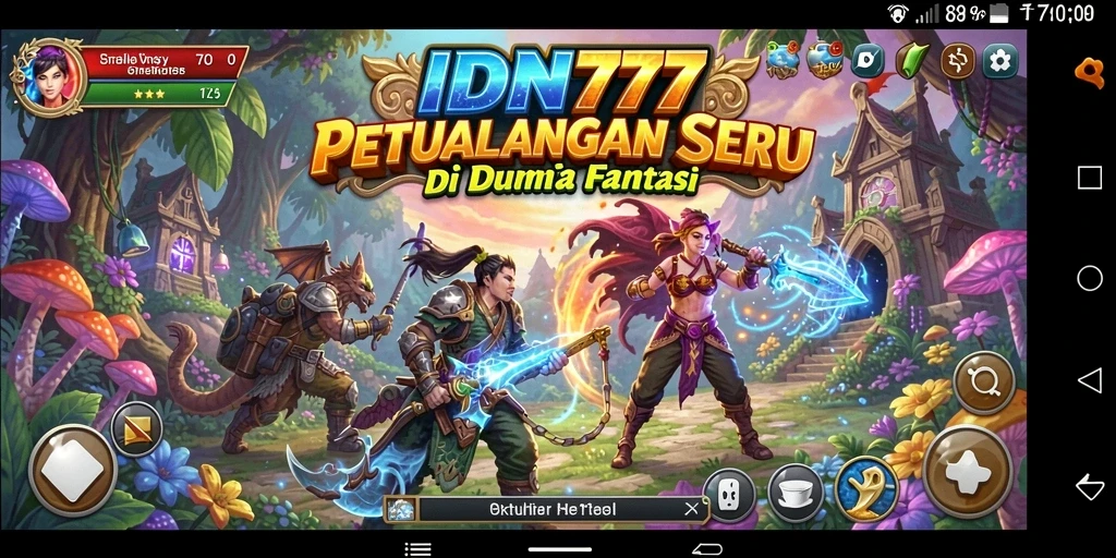 Tampilan gameplay IDN777 yang penuh aksi dalam petualangan seru.