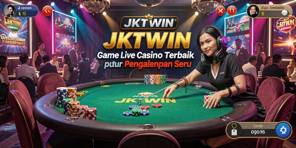 Tampilan gameplay Live Casino JKTWIN dengan dealer profesional.