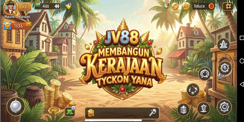 Tampilan gameplay JV88 yang seru dan menantang dalam membangun kerajaan bisnis.