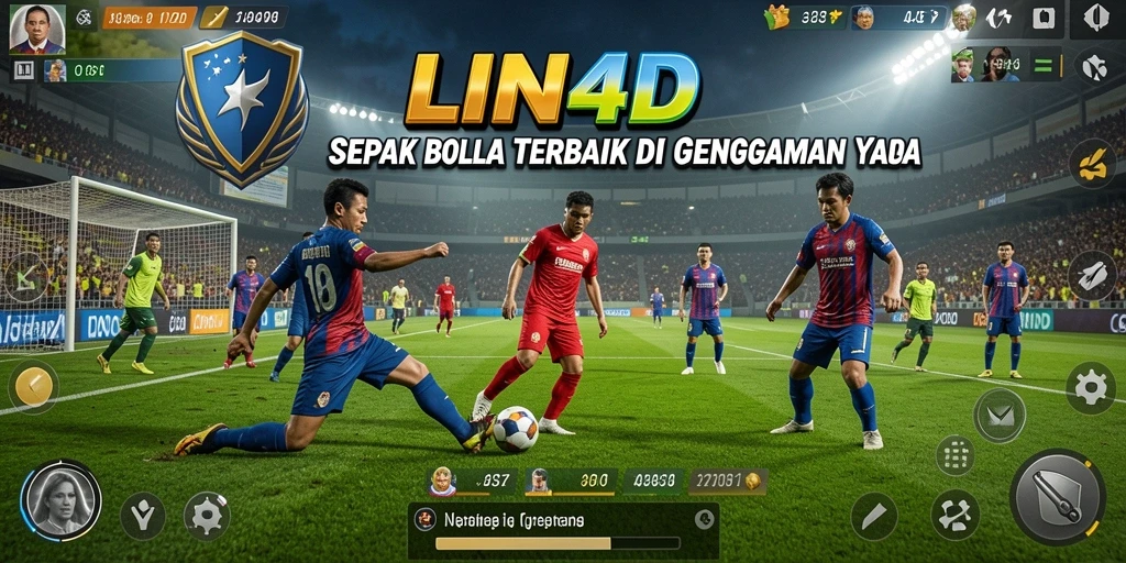 Gameplay menakjubkan dalam LION4D dengan aksi sepak bola yang mendebarkan.