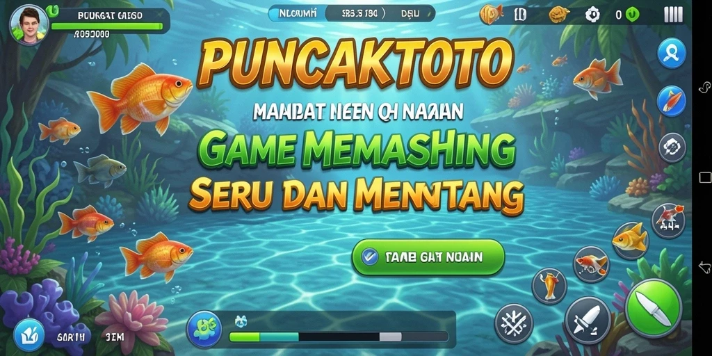 Tampilan gameplay PUNCAKTOTO yang memukau saat memancing.
