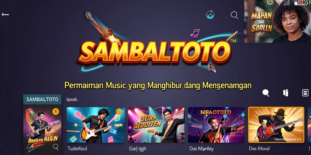 Tampilan screenshot SAMBALTOTO menunjukkan momen seru gameplay musik.