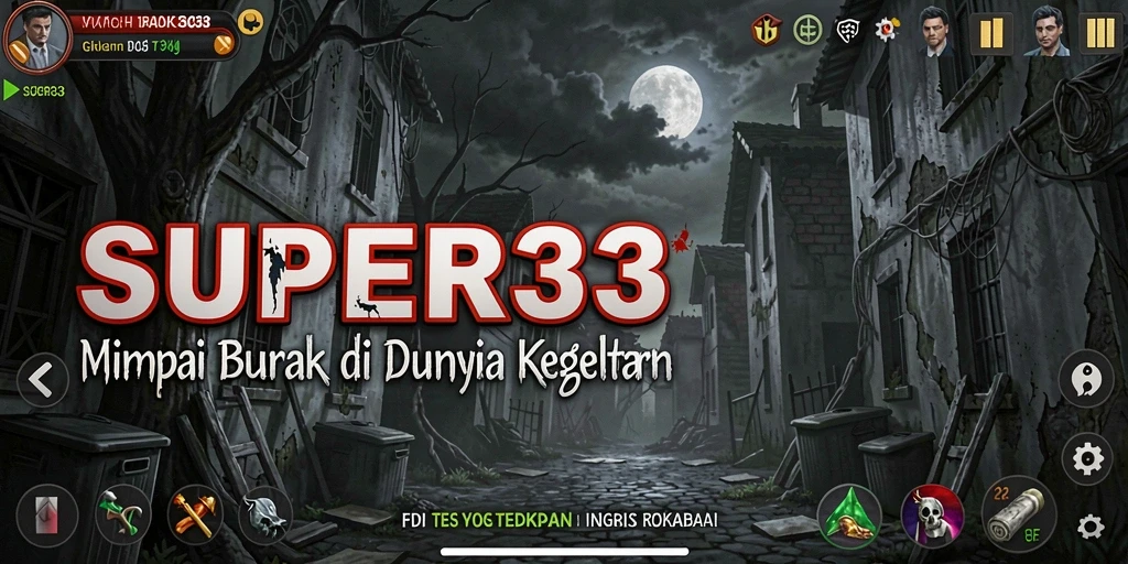 Gameplay SUPER33 yang menegangkan dengan suasana horor yang mencekam.